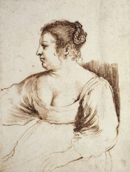 Una mujer sentada, 1640 - 1649